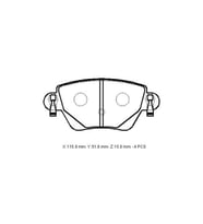 FORD MONDEO- 01/04; ARKA FREN BALATASI 1,8/2,0/2,5 (DİSK) (115,8X51,6X15) (BRAMAX) 1S71-2M008-AD