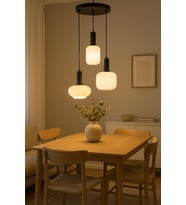 Modern Renk Camlı 3'lü Avize, Mutfak, Salon ve Oturma Odası İçin Şık Aydınlatma
