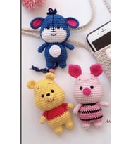 Amigurumi Oyuncak Winnie The Pooh+ Piglet+ Eeyore (Karışık)