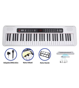 Jwin CMK-6148WH 61 Tuşlu Elektronik Org (Etiket. Mikrofon ve Adaptör Hediye)