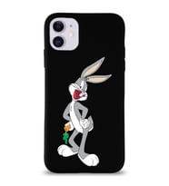 Apple iPhone 11 Uyumlu Lansman Kılıf Bugs Bunny Tasarımlı Altı Kapalı İçi Kadife Kaplı  Kapak (Şeffaf)
