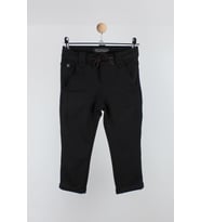 Erkek Çocuk Beli İpli Örme Pantolon Siyah