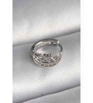 316L Çelik Gümüş Renk Zirkon Taşlı Ay Yıldız Model Tragus Piercing TJ-PR1323