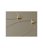 Kadın Altın 925 Ayar Gümüş Minimal Kalp Kolye (Gold)