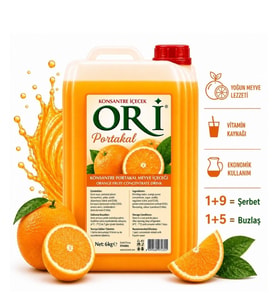 ORİ Portakal Aromalı Şerbet ve Buzlaş Konsantre Şurubu 6 Kg