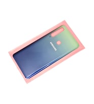 Galaxy A9 A950 Arka Pil Batarya Kapağı (Cam) (Siyah)