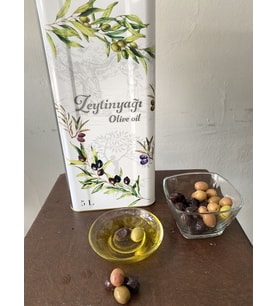 Zeytin yağı 5 lt naturel soğuk sıkım 0,2 dizem zeytinyağı