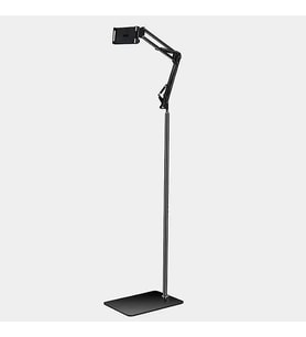 Ally 360 Derece Ayarlanabilir Teleskopik Metal Telefon - Tablet Tutucu Stand (Siyah)
