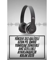 Kulak Üstü Bluetooth Kulaklık Yüksek Ses Kaliteli Ayarlanabilir
