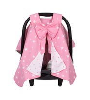 Fiyonklu Anakucağı Örtüsü Pembe Yıldız Desen (Standart)
