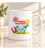 Fizik Öğretmenine İsme Özel Kupa Bardak