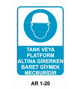 İŞ GÜVENLİĞİ UYARI LEVHASI 1 ADET PVC 21 X 29CM