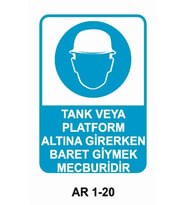 İŞ GÜVENLİĞİ UYARI LEVHASI 1 ADET PVC 21 X 29CM