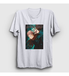 Presmono Unisex Beyaz Anime Jujutsu Kaisen T-Shirt 130760tt