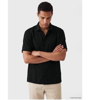 LCW Vision Siyah Regular Fit Armürlü Erkek Gömlek