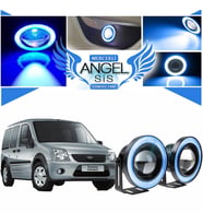 Ford Transit Connect Uyumlu, Universal Mercekli Led Angel Sis Farı, 76mm Buz Mavi Renk