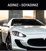 Kişiye Özel Araç Ön Cam İsim Soyisim Sticker 30 Cm Genişlik