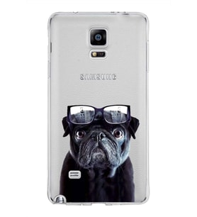 PrintiFy Samsung Galaxy Note 4 ile Uyumlu 1mm Slim Fit Köpek 3 050f Baskılı Şeffaf  Kılıf