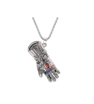 Thanos İnfinity Gauntlet Sonsuzluk Eldiveni Paslanmaz Çelik Kolye (Gümüş)