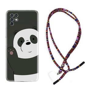 INFINIX Note 11 Pro Note 10 Hot 9 Play Kılıf Boyun Asklı Rasta Silikon Hello Panda 1709
