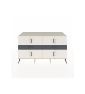 Kronos Konsol 4 Raflı 2 Çekmeceli 8 Kapaklı 176x59x99 Aytaşı-Aytaşı/Antrasit