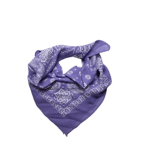 Lila Paisley Desenli Kare Fular
