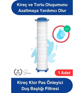 #Filtre 1 Adet Duş Başlığı Filtresi Kireç Klor Pas Önleyici Yedek Filtre Seti Pamuk Su Arıtma Kartuş
