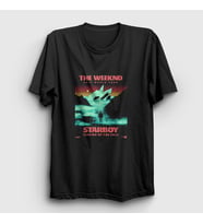 Presmono Unisex Siyah Tour Starboy The Weeknd T-Shirt 158980tt
