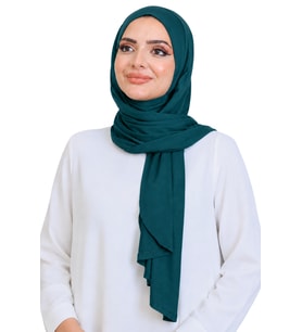 Penye Boyun Kapamalı Şal Başörtü Hazır Giyim Turban Esnek Jersey Şal