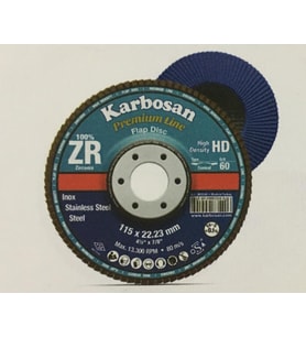 Karbosan Premium HD Gold Flap 115 x 22 ZR 60 Kum Zımpara 10 Ad...