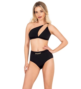 Endeep Kadın Zincir Aksesuarlı Siyah Bikini Takımı