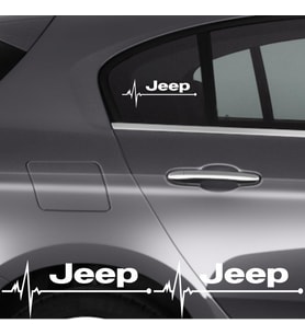 Jeep Cherokee İçin Uyumlu Aksesuar Oto Ritim Sticker 2 Adet 20*9 Cm