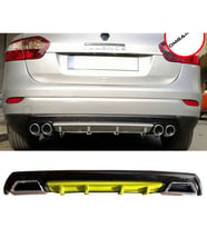 Renault Fluence Sarı Difüzör Çiftli Kare Egzoz Görünümlü D Tip Difizör 2009-2016