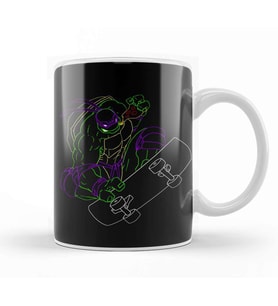 Neon 90's Ninja Turtle Donatello Kupa Bardak Porselen