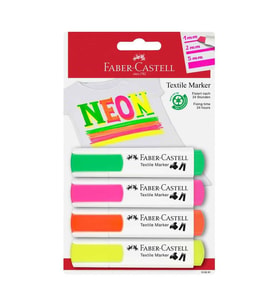 Faber-Castell Tekstil Markörü Neon 4'lü