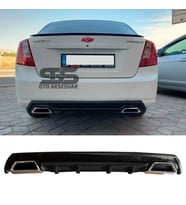 Chevrolet Lacetti Difüzör Arka Tampon Eki 2 Egzoz Çıkışlı Siyah Lüx Tip