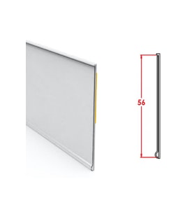 Yapışkanlı Beyaz Raf Etiketi Profili h:5,6 - Uzunluk 10 cm (Pakette 10 adet)