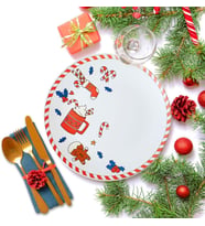 New Year Sevimli Noel Servis Tabağı 26 Cm 21655