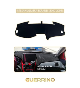 NİSSAN ALMERA EKRANLI 2000-2006TORPİDO KORUMA HALISI BEJ KENAR