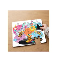 Müzik Çalan Karıncalar Tasarımlı 24 Parça Ahşap Çocuk Puzzle MPK0111