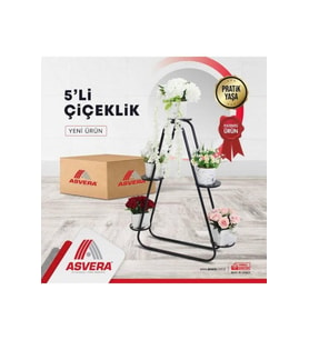 ASVERA ÜÇGEN BEŞLİ ÇİÇEKLİK
