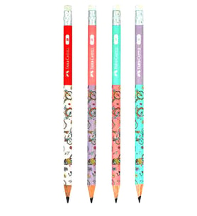 Faber Castell Bisiklet Kurşun Kalem Silgili - 5 adet