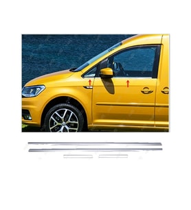 VW Caddy Krom Cam Çıtası 4 prç. 2015 ve üzeri Paslanmaz Çelik