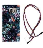 Samsung S7 Edge S20 Fe Plus Ultra S21 S22 Kılıf Boyun Asklı Rasta Silikon Great Flowers 1304
