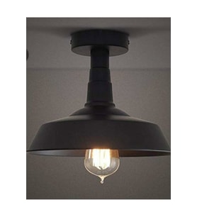 Rsylight Retro Metal Dekoratif Rustik Siyah Tavan Plofyoner  Avize