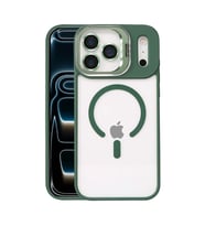 Joko Apple İphone 17 Pro Max Remim Lensli Magsafe Standlı Kapak - Koyu Yeşil