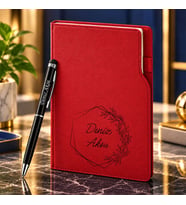 BK Gift Kişiye Özel 374 Termo Deri Tarihli Ajanda & Siyah Touch Pen Tükenmez Kalem-9
