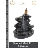 #Tütsülük İthal Seramik Dekoratif Şelale Desenli Aromalı Hediyelik Şık Oda Kokusu Biblo 11*12 Cm