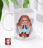 BK Gift Kişiye Özel İsimli Kız Çocuk Karikatürlü Beyaz Kupa Bardak-17