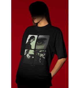 Tasarım Justin Bieber Şarkıcı Baskılı Unisex Oversize Tişört